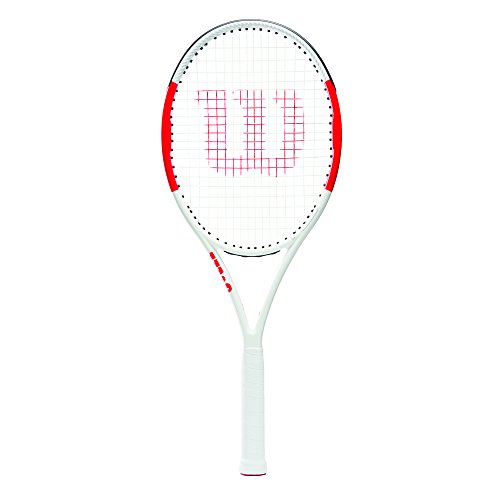 Wilson-Raqueta-de-Tenis-SixOne-Lite-102-Jugadores-intermedios-RojoGris-Tamano-de-empunadura-L2-Unisex-Adulto
