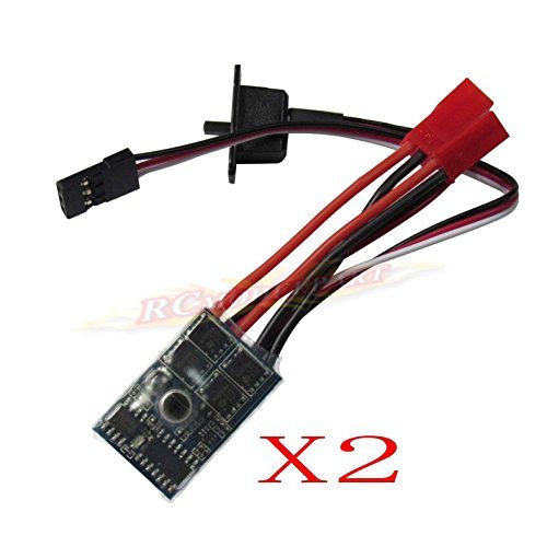 powerday RC ESC 10A Brushed Motor Speed Controller for RC Car Boat Tank with Brake This ESC can work with 130/180/260/280/380 Brushed Motor(2pcs)