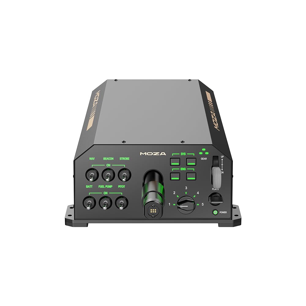 MOZA AY210 Force Feedback YOKE Base, realistic aviation control for flight simulations, 210N Push Force & 9Nm Torque, compatible with PC