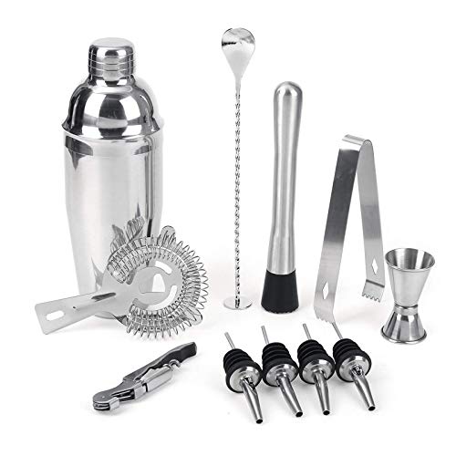 Cocktail-Shaker, 12-teiliges Bar-Werkzeug-Set, 750 ml, Cocktail-Shaker aus Edelstahl, für Barkeeper, Weinmischer… – Bild 4