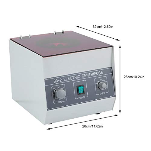 Formulaone Low Speed Electric Centrifuge Machine Desktop Laboratory Medical Practice Supplies Device 4000 RPM 20mlx12 - Grey