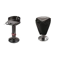  Barbecook Loewy 50 Set Säulengrill Grill-Set XXL schwarz Balkon Garten Camping ✔ rund ✔ stehend grillen ✔ Grillen mit Holzkohle 