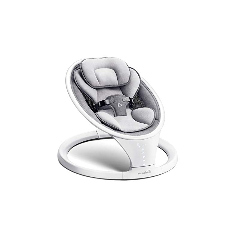 Munchkin® Bluetooth Enabled Lightweight Baby Swing with Natural Sway in 5 Ranges of Motion, Includes Remote Control