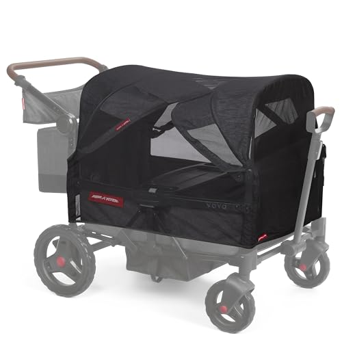 Radio Flyer Voya Quad Stroller Wagon Mosquito Net with Storage Bag, Breathable…
