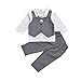 Infant and Toddler Baby Boy Gentleman Formal Party Wedding Suits Outfits (6-12Months, Grey)