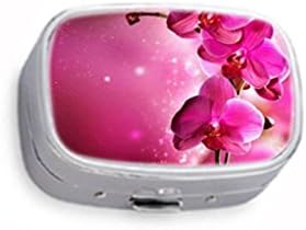 Julieman Beutifull Pink Orchid Flower Custom Personalized Tablet Pill Organizer Medicine Storage Box Case Holder