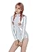 speerise Womens Shiny Metallic Long Sleeve Dance Gymnastics Leotard Bodysuit, Silver, M