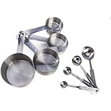 Kitchen Winners 8-piece Deluxe Stainless Steel Measuring Cup and Measuring Spoon Set