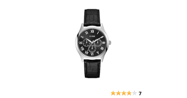 Amazon.com: Guess Watches Men's Leather Silver Watch W1130g1 : Clothing,  Shoes \u0026 Jewelry