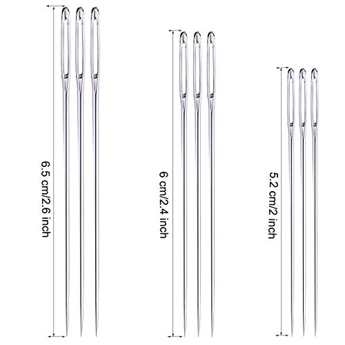 image for Mayboos 2 PCS Wooden Needle Case with Stitching Needles,Sewing Needles
