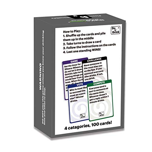 Do or Drink Round 2 - Drinking Party Card Game for Adults and College Students. Perfect Party Starter. Can You Make It to Work Tomorrow?