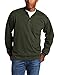 Key Industries Men's Heavyweight 3-Button Long Sleeve Henley Pocket T-Shirt, Forest Green, Large