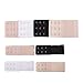Senkary 8 Pcs Bra Extender 2 Hooks/ 3 Hooks Elastic Stretchy Bra Extension Strap, 3 Rows, 4 Colors
