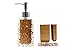 Hot San Resin 5 Pieces Bathroom Accessory Set - Ice Crystal In Gold Design Ensemble,Bathroom Vanities,Home Decor
