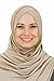VeilWear Cotton head scarf, instant hijab, ready to wear muslim accessories for women (Beige)