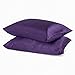 DreamHome Satin Standard Pillowcase, Purple, Pair