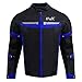 HWK Mesh Motorcycle Jacket Riding Air Motorbike Jacket Biker CE Armored Breathable (Medium, Blue)