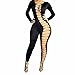 Long Sleeve Hollow Out Sexy Clubwear Women Bodycon Long Jumpsuit Rompers