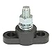 Insulated Battery Power Junction Post Block 3/8 Lug X 16 Thread (Black) Ground
