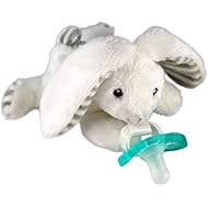 RaZbaby RaZ-Buddy JollyPop Pacifier Holder/Pacifier Removable/Coco Bunny with Jollypop