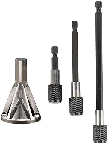 Breynet Magnetic Screwdriver Drill Bit Holder Quick Change and Release Extension Drill Bit Set Deburring External Chamfer Tool Drill Bit Remove Burr Tool for Size 8-32 Bolts