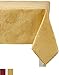Regal Home Collections Laura Rose Damask Oblong (Rectangle) Tablecloth, 60-Inch Wide by 102-Inch Long, Gold