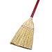 Boardwalk 951TEA Lobby/Toy Broom, Corn Fiber Bristles, 39-Inch Overall, Wood Handle, Red/Yellow