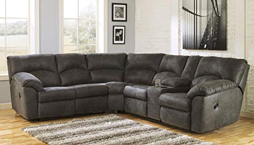 Signature Design by Ashley Tambo Reclining Sectional in Pewter