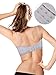 Boao 3 Pieces Mini Camisole Bra Padded Brassiere Tank Top Brassiere Women Sports Bra with Straps(Black, White, Grey,L)