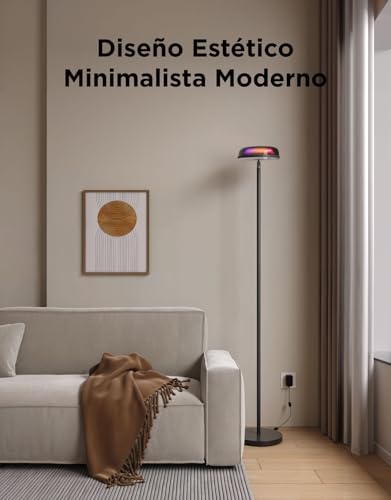 Govee Floor Lamp with Three Independent Zones RGBIC, Floor Lamp with Wavy Lighting, Compatible with Matter and Alexa, 80+ Scene Modes, 1000lm, 2700-6500K, Ideal for Living Room and Bedroom