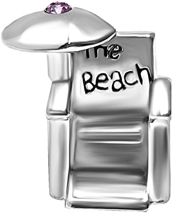 T50Jewelry Beach Charms June Purple Chair Charms Beads for Bracelets