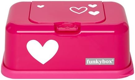 Funkybox - Cajita para toallitas húmedas - rosa brillante con el corazón: Amazon.es: Bebé