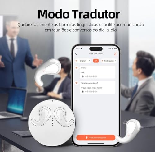 Fones de Ouvido Bluetooth para Dormir de Lado, Sem Fio, Leves e Discretos, para Relaxamento Noturno, Meditação e Podcast (branco)