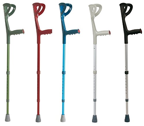 Mopedia RP701A Forearm Crutch, Silver, Pair