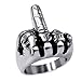 ENHONG Mens Stainless Steel Biker Rings Middle Finger Hip Hop Punk Ring for Men Size 13