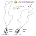 Finrezio 2pcs Sofia Amulet Necklace Girls Amethyst Teardrop Pendant Necklaces Jewelry Gift for Toddler Girl