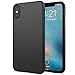 LUVVITT Svelte Case with Slim Fit Hard Shell and Soft Feel Non Slip Coating Compatible Designed for Apple iPhone Xs/X (2017-2018) - Matte Black