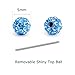 VCMART 14G 6PCS 38mm Stainless Steel Industrial Barbell Ear Cartilage Helix-Conch Piercing Bar 1 1/2 Inch