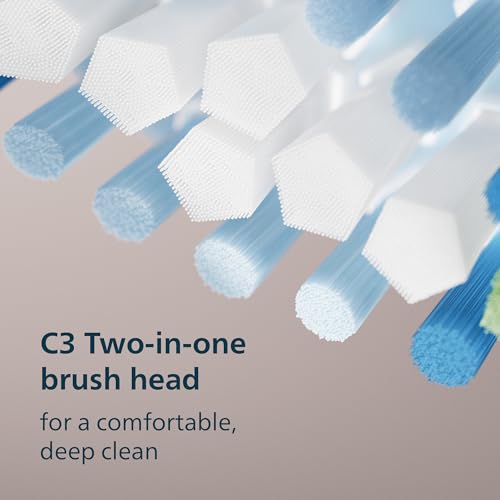 Philips Sonicare 5950 Series Electric Toothbrush, with Pressure Sensor, for Sensitive Gums, 6 Brushing Settings, SmarTimer, BrushPacer, 21-day Runtime, Travel Case, White, HX7130/03