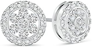April Birthstone-Lab Grown Diamond Flower Cluster Stud Earrings in 14K Gold (0.27 ctw, H Color, SI2 Clarity)
