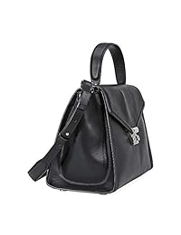 Michael michael kors Whitney grande piel Satchel, negro, L