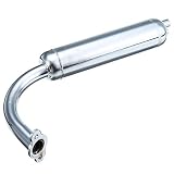49cc - 80cc 2Stroke Petrol Gas Engine Motor Bicycle Chrome Muffler Exhaust Pipe