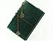 Valery Classic PU Leather Notebook-vintage Diary Journal -Blank/lined Refillable Loose Leaf Pages-Middle Ages Design-men/women Daily Use Diary (LargerUpgrade-Tree-Green)