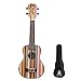 Honsing Soprano Ukulele Professional 21 Inch uke with 5mm Padded Gig Bag Aquila Strings Rosswood Frets Colorful Stained Hawaiian Pattern
