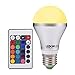 LEDGLE Dimmable A19 E26 LED Light Bulb 5W RGB 16 Colors Remote Controller Included