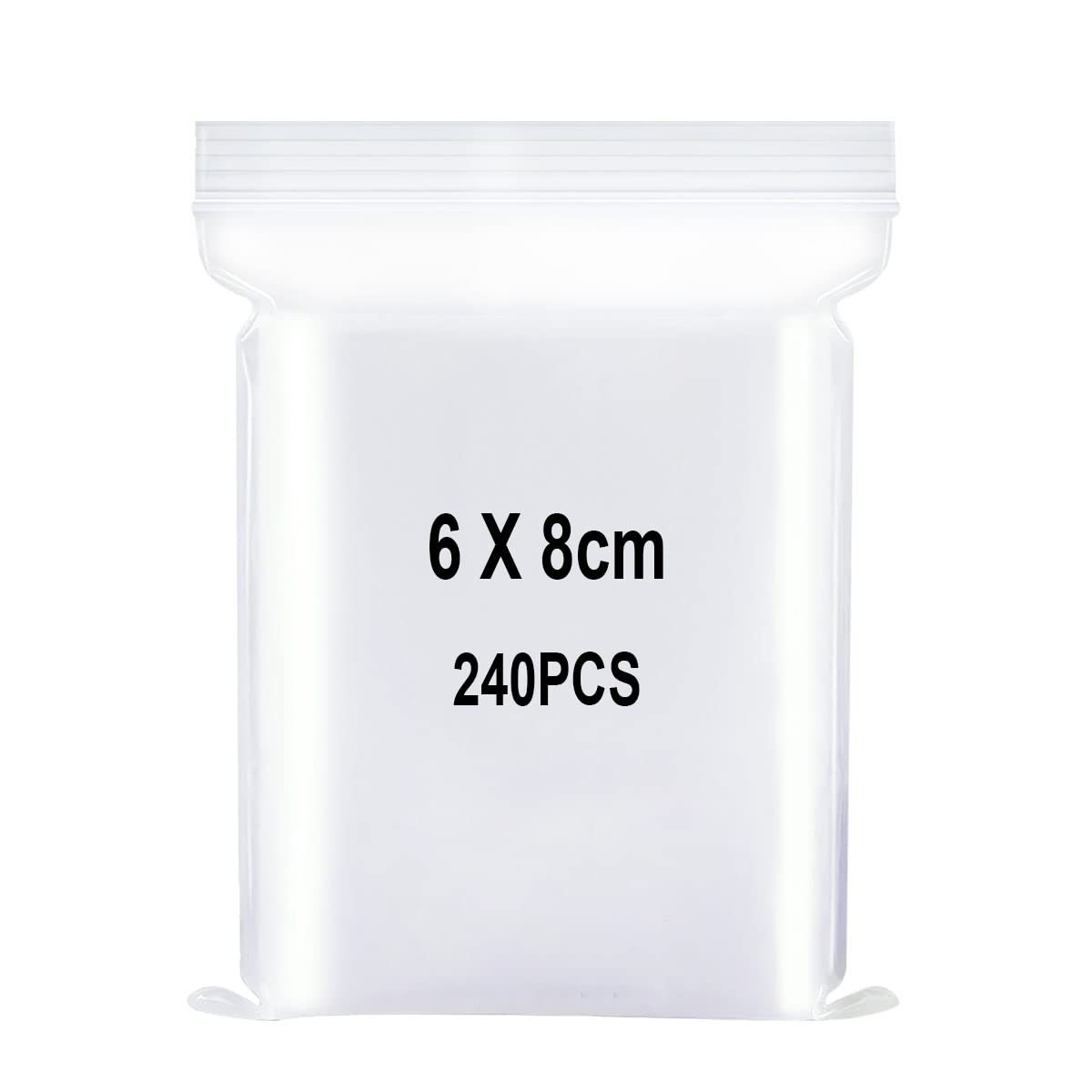 Resealable Clear Plastic Bags, Sealed Bag, Storage Bag, Press Seal Bags, Thickening and Durable, Apply to Electronic Components, Jewelry Storage ect. 2.4x3.1"(6x8cm) 240PCS