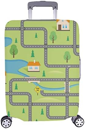 Funny Maze Game Help Delivery Spandex Trolley Case Travel Luggage Protector Suitcase Cover 28.5 X 20.5 Inch