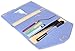 ZOPPEN Passport Holder Women/Men, Multi-purpose Rfid Blocking Travel Passport Wallet (Ver.4) Tri-fold Document Organizer Holder (#25 Niagara Blue)