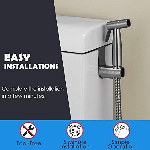 Ezelia High Pressure Fixed Shower Head, AntiLeak 9 Settings Rainfall