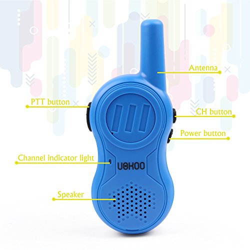 Walkie Talkies for Kids, 3 Channels Two Way Radio 2 Miles Range Handheld Mini Walkie Talkies, Toys for 4 5 6 7 8 9 10 Year Old Boys and Girls